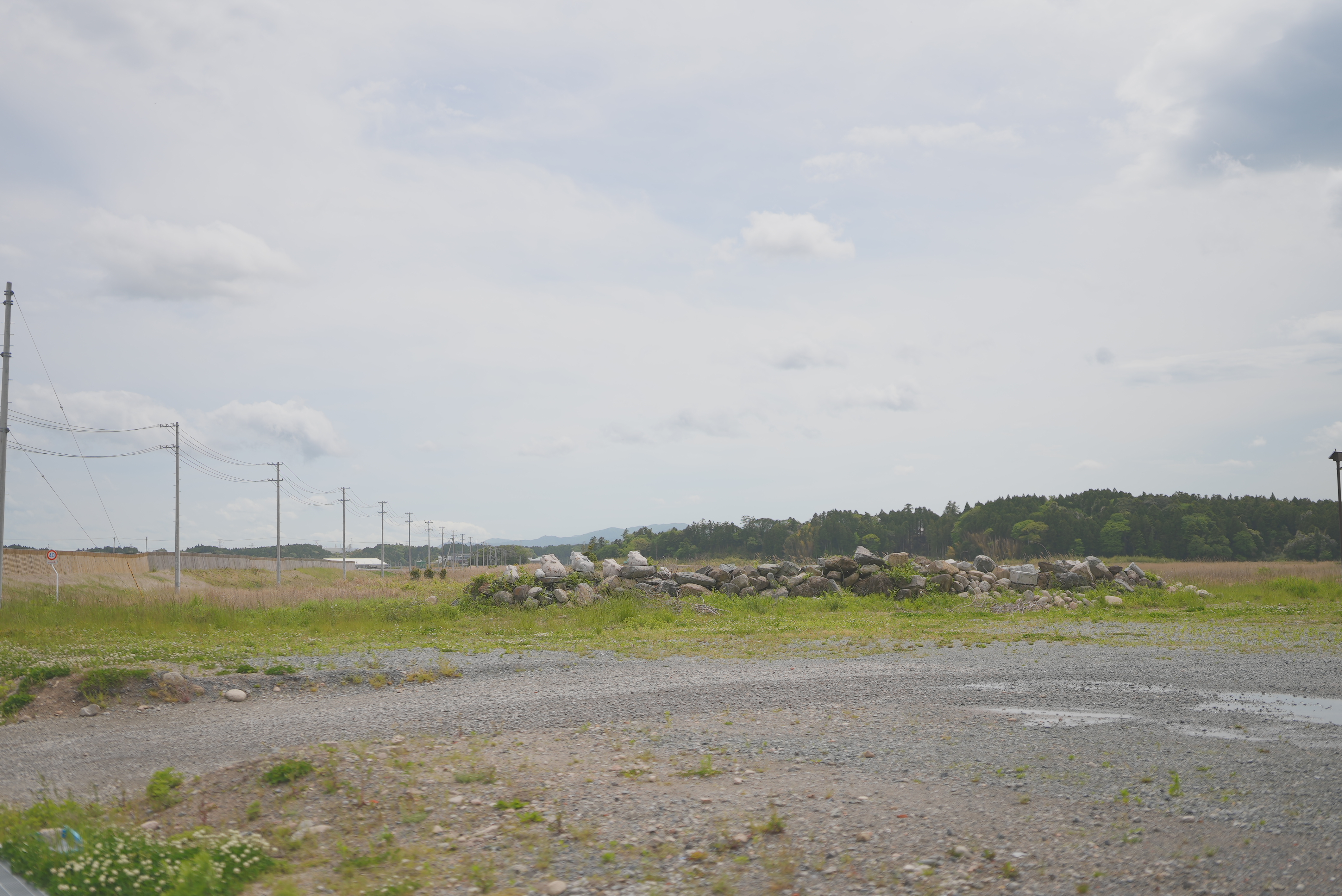 被災した建物のクローズアップ